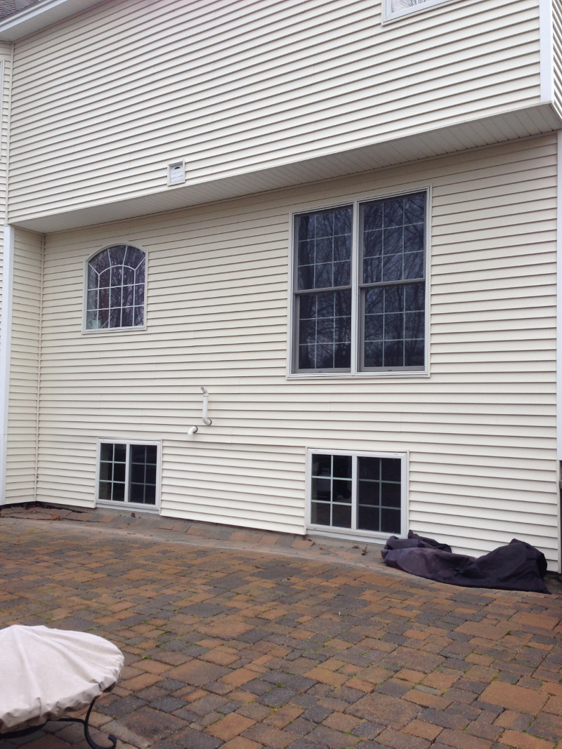 Rain Water Damaged Driveway Showing Garage, Driveway Erosion